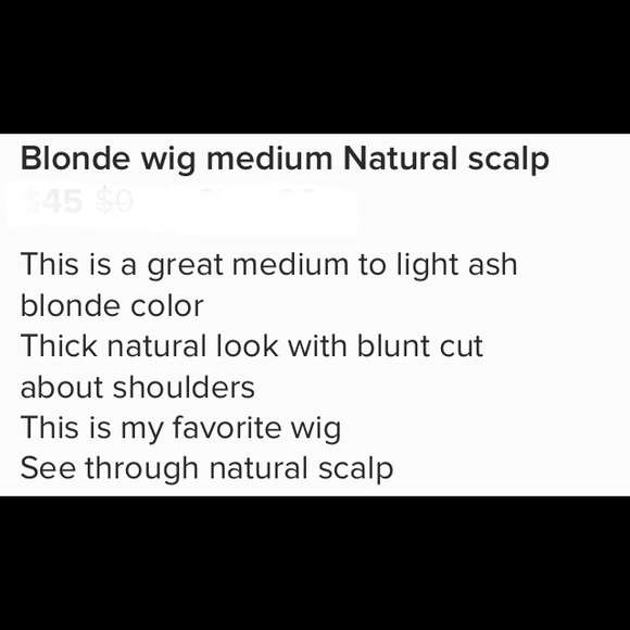 Perfect blonde wig
